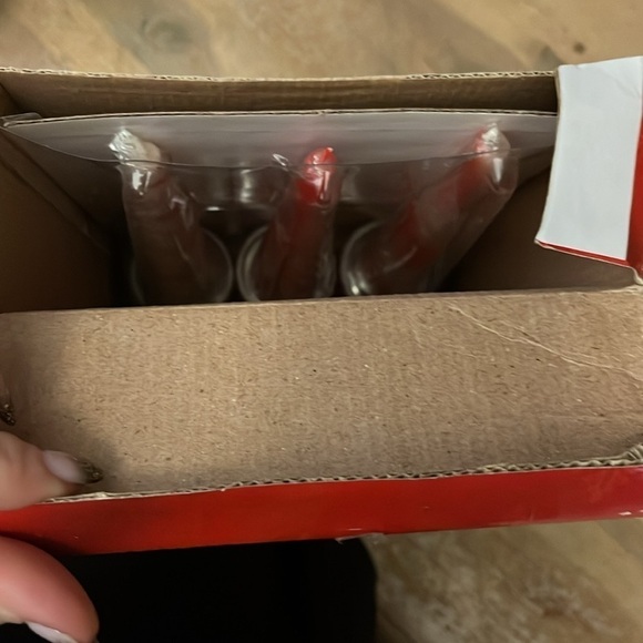 Christmas Tapered Santa Candles Set of 3 Hand-painted Wood Base New Holiday Box - Picture 6 of 6